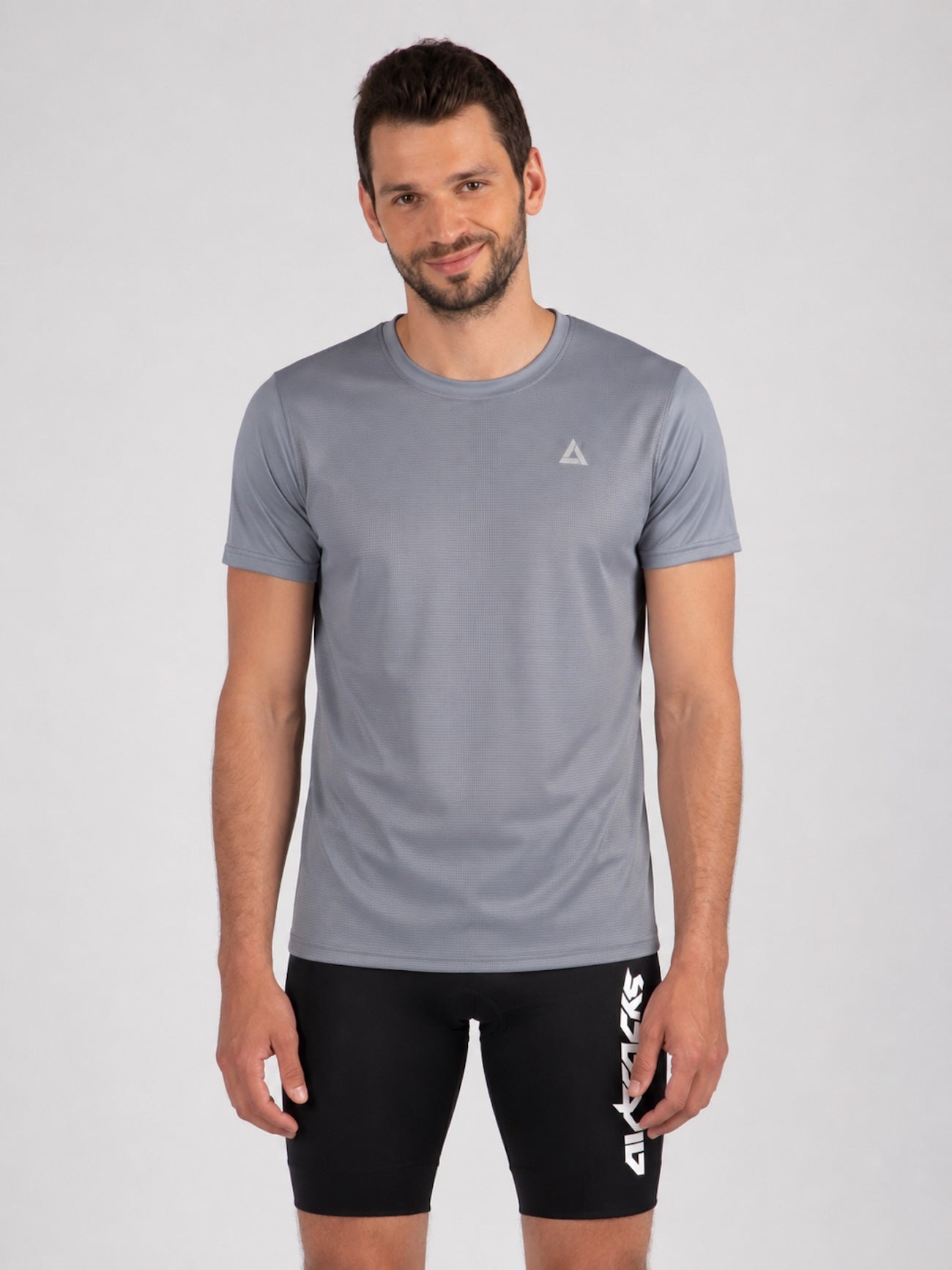 Functioneel hardloophirt shirt shortarm comfortlijn grijs
