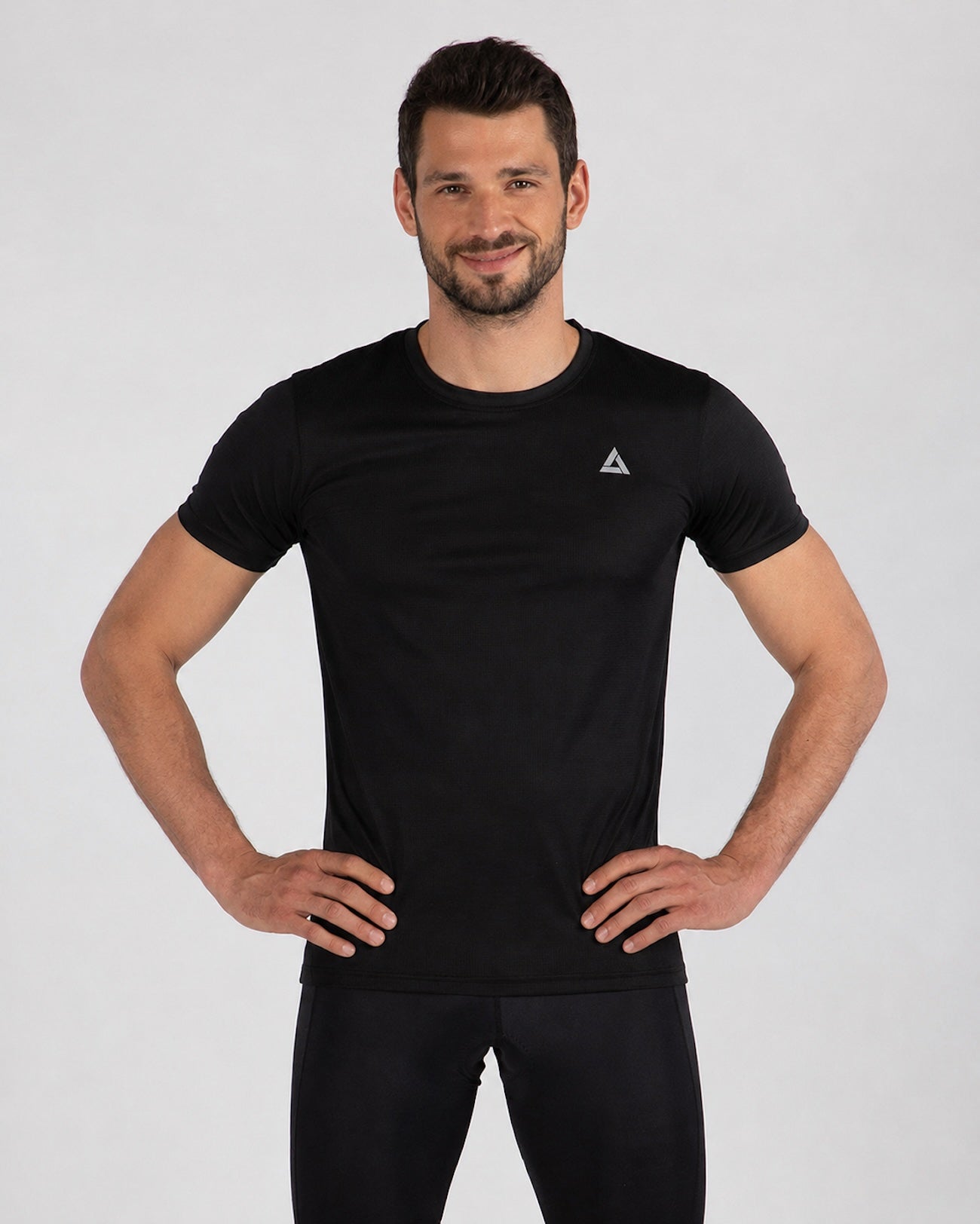 Functioneel hardloophirt shirt shortarm comfortlijn zwart