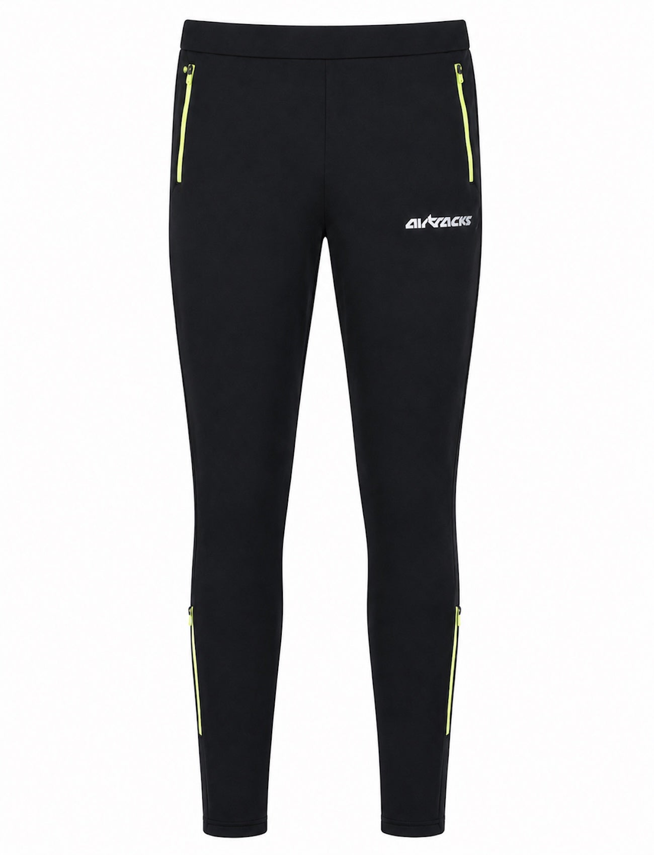 Men Winter Thermo Running Pants lang per team Black-Neon