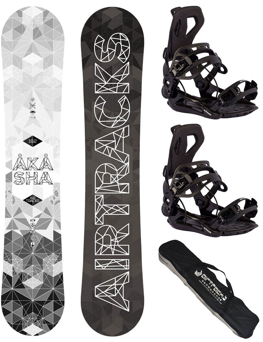 Snowboards da uomo Akasha Hybrid Rocker Wide + Snowboard Binding Master Pro + SB Bag