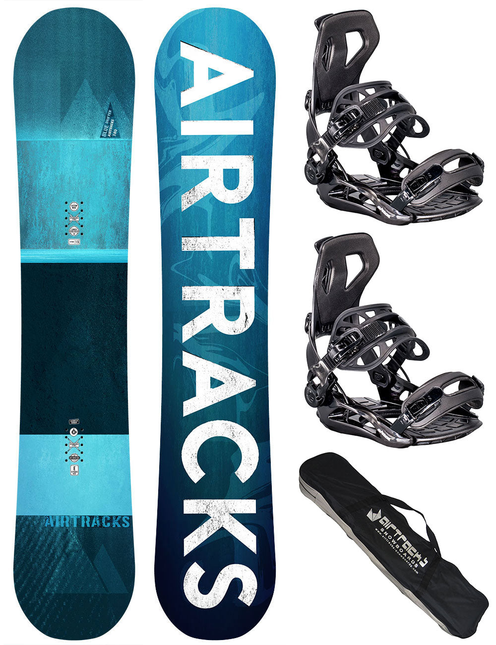 Snowboardset voor heren Blue Drifter Hybrid Rocker Wide + Master bindingen, maat XL + snowboardtas