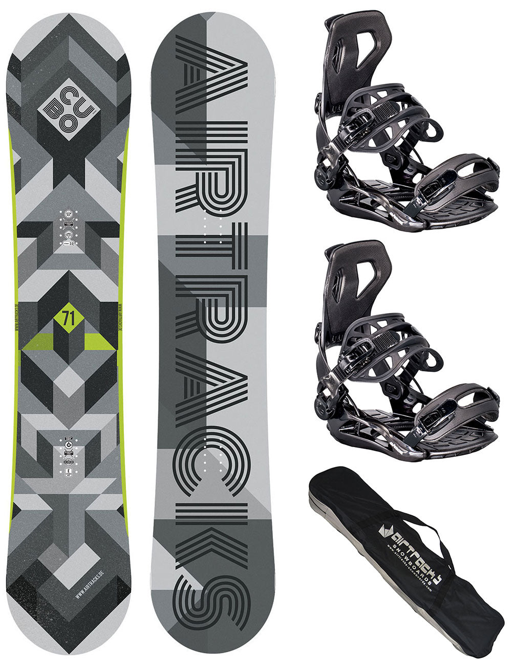 Set Snowboard Uomo: Cubo Camber Wide + Attacco Master Taglia XL + Borsa SB