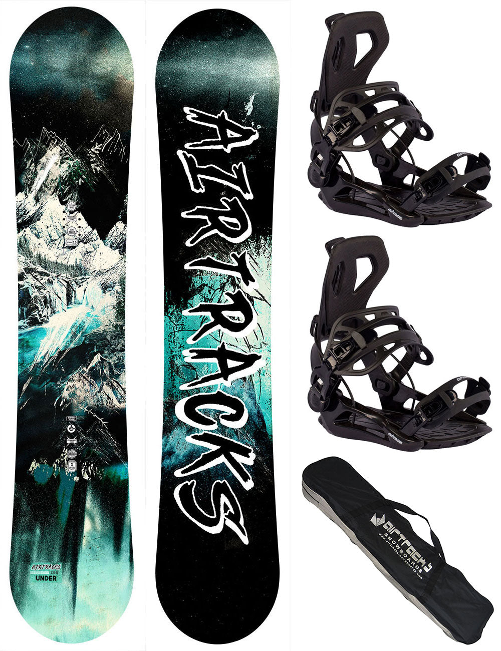 Snowboardst degli uomini sotto zero rocker largo + snowboard bind Master Pro + SB borsa