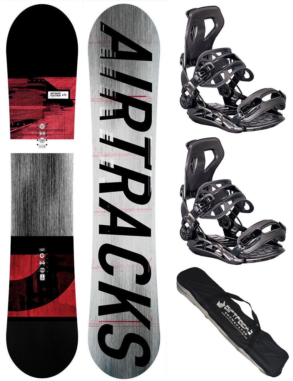 Pack snowboard homme Waves Camber Wide + fixation Master taille XL + sac SB