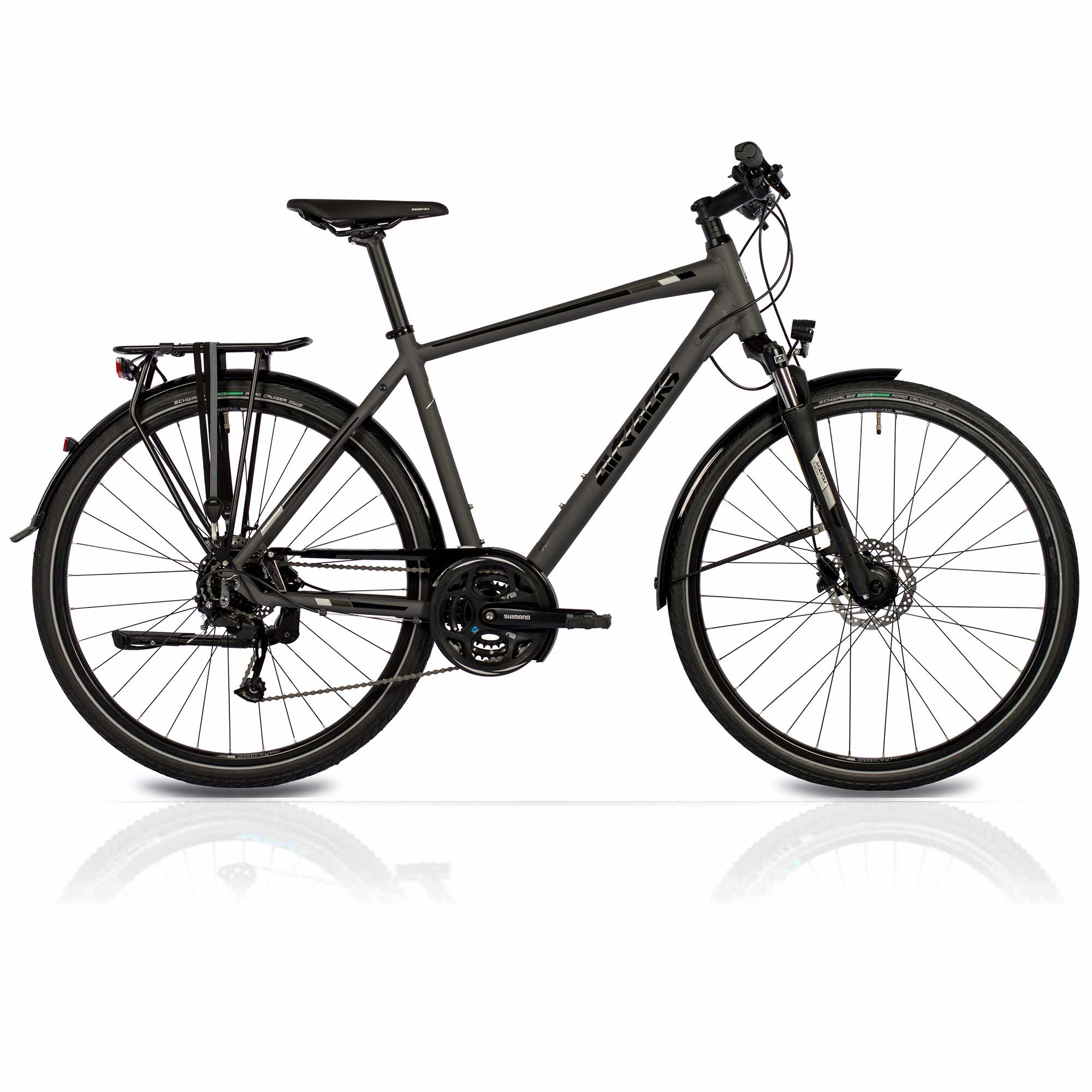28" Trekkingfiets heren TR.2835 Trekkingfiets 24 x versnelling Shimano Alivio RD-M3100 SGS Shadow Grey