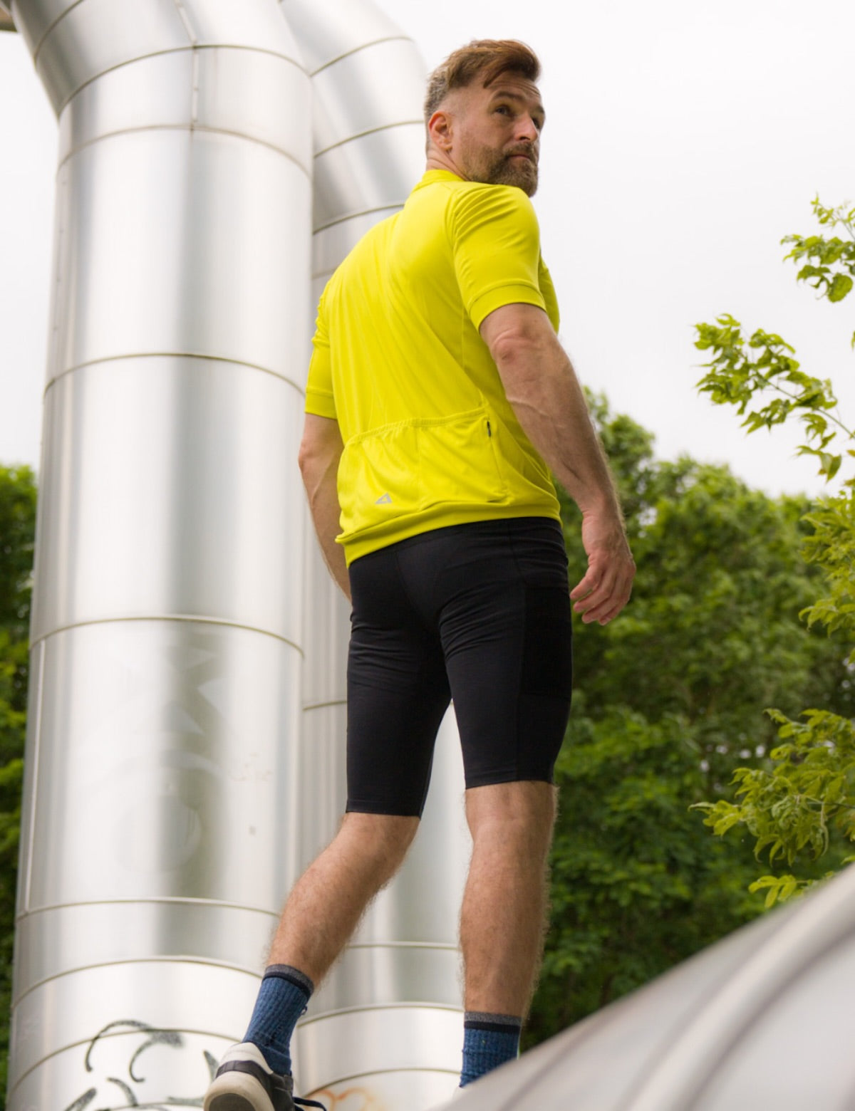 Running broek voor mannen strak kort per team zwart