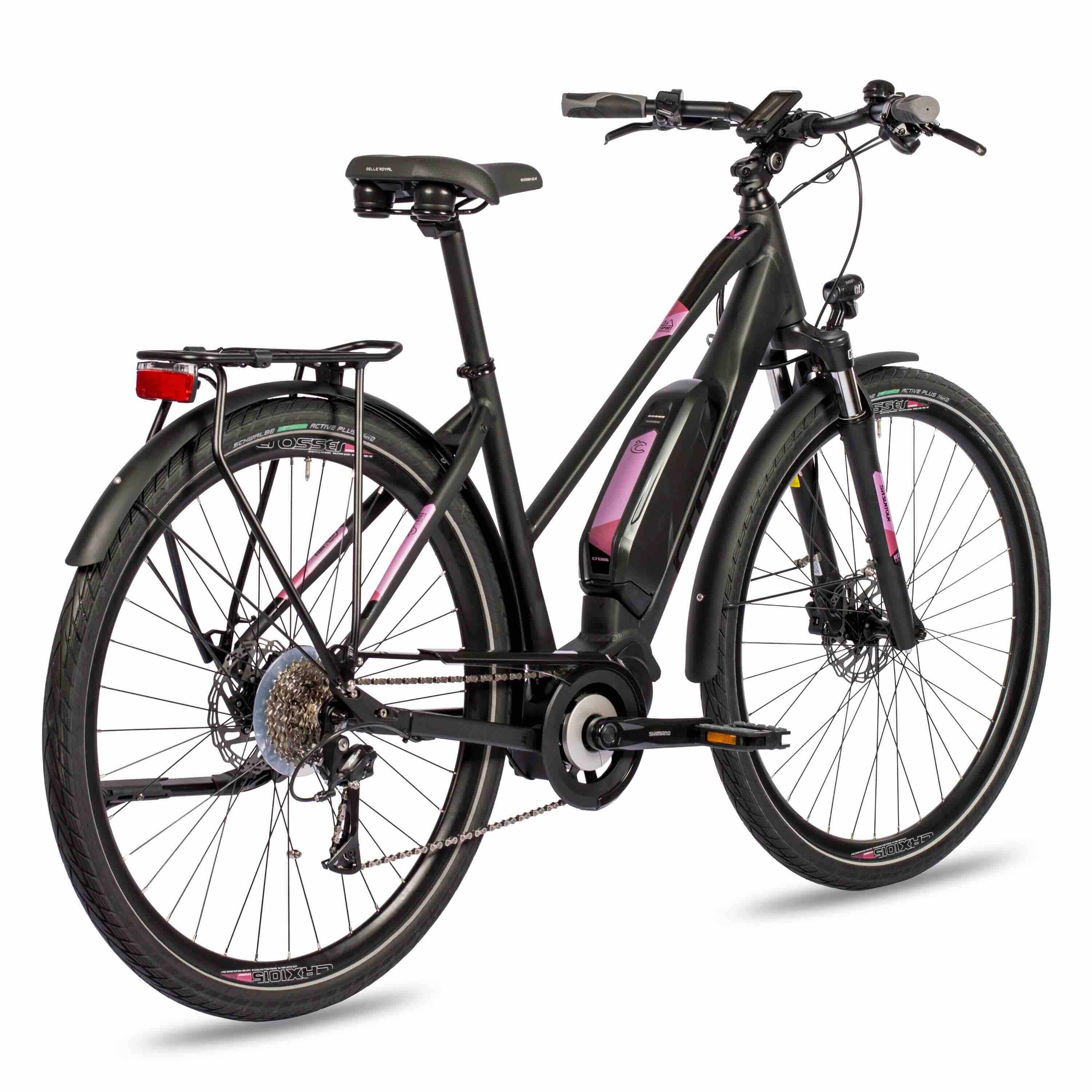 28" E-bike voor dames Trekkingfiets V-TRON SHIMANO STEPS E-5000 418 Wh 9 x VERSNELLING SHIMANO RD-T3000