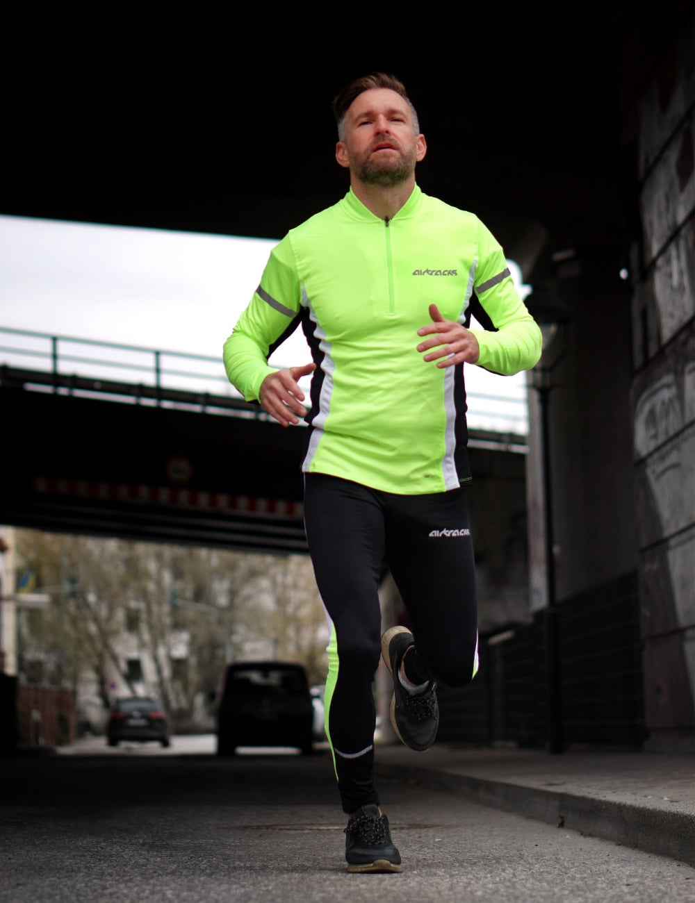 Herren Winter Thermo Laufset + Thermo Laufhose Tight