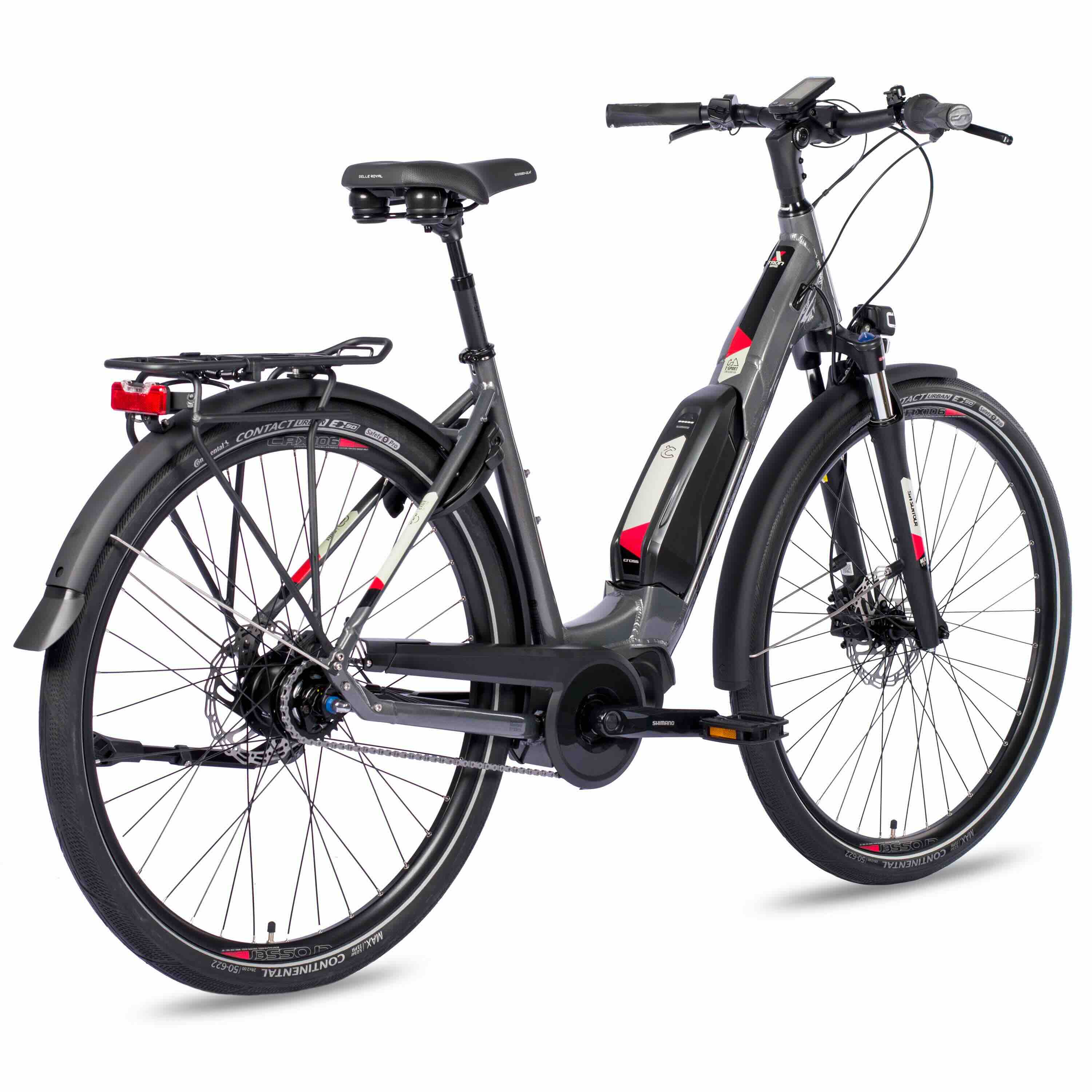 28 inch e-Bike City Bicycle LS Wave X-Tron SR2 Shimano Stappen E-5000 418WH 5 Gear Shimano Nexus Inter