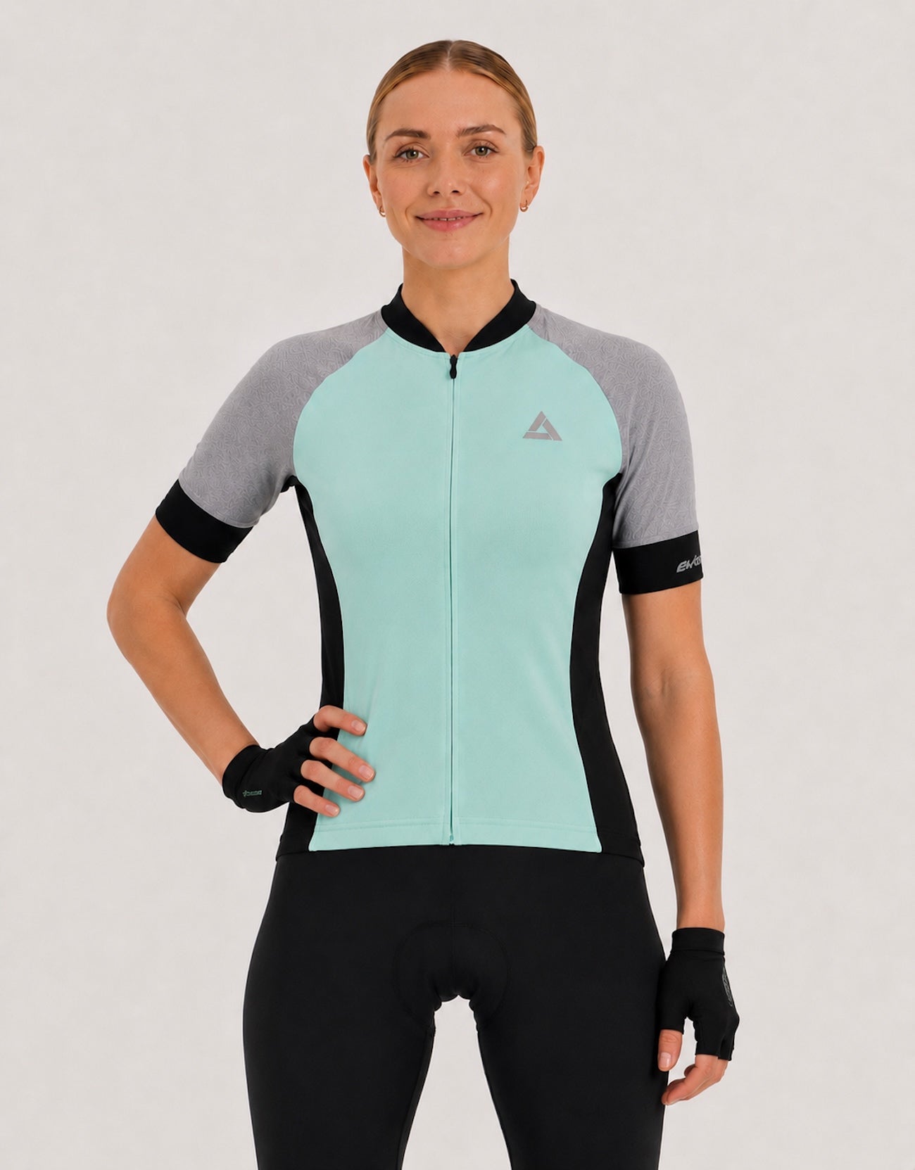 Damen Fahrradtrikot Kurzarm Radtrikot Pro Line Blau