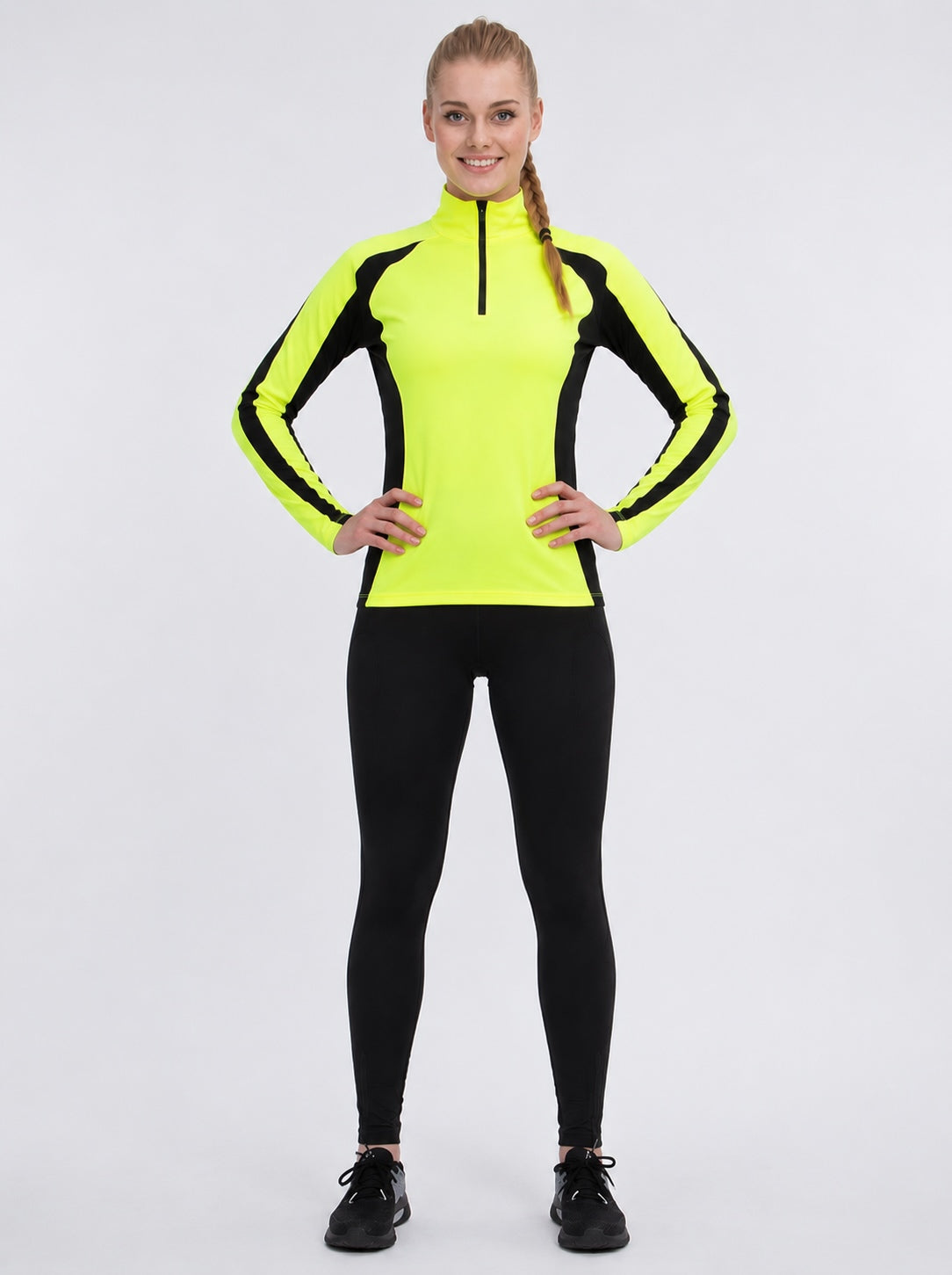 Women THERMO Bicycle Pants Lang Nero nero