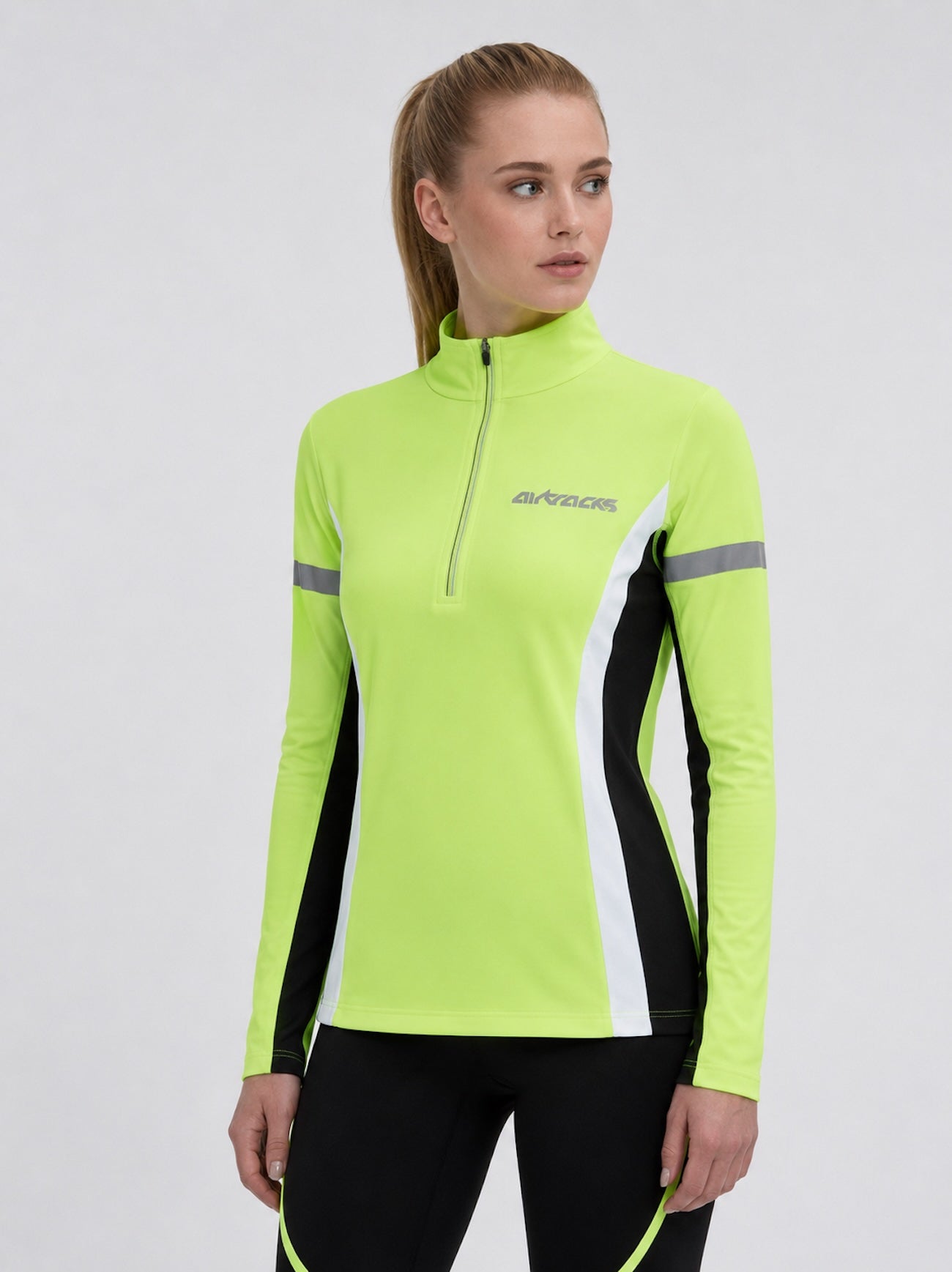 Ladies Thermo Funcional Running Hirt Langarm Neon Set Product Setprodukt