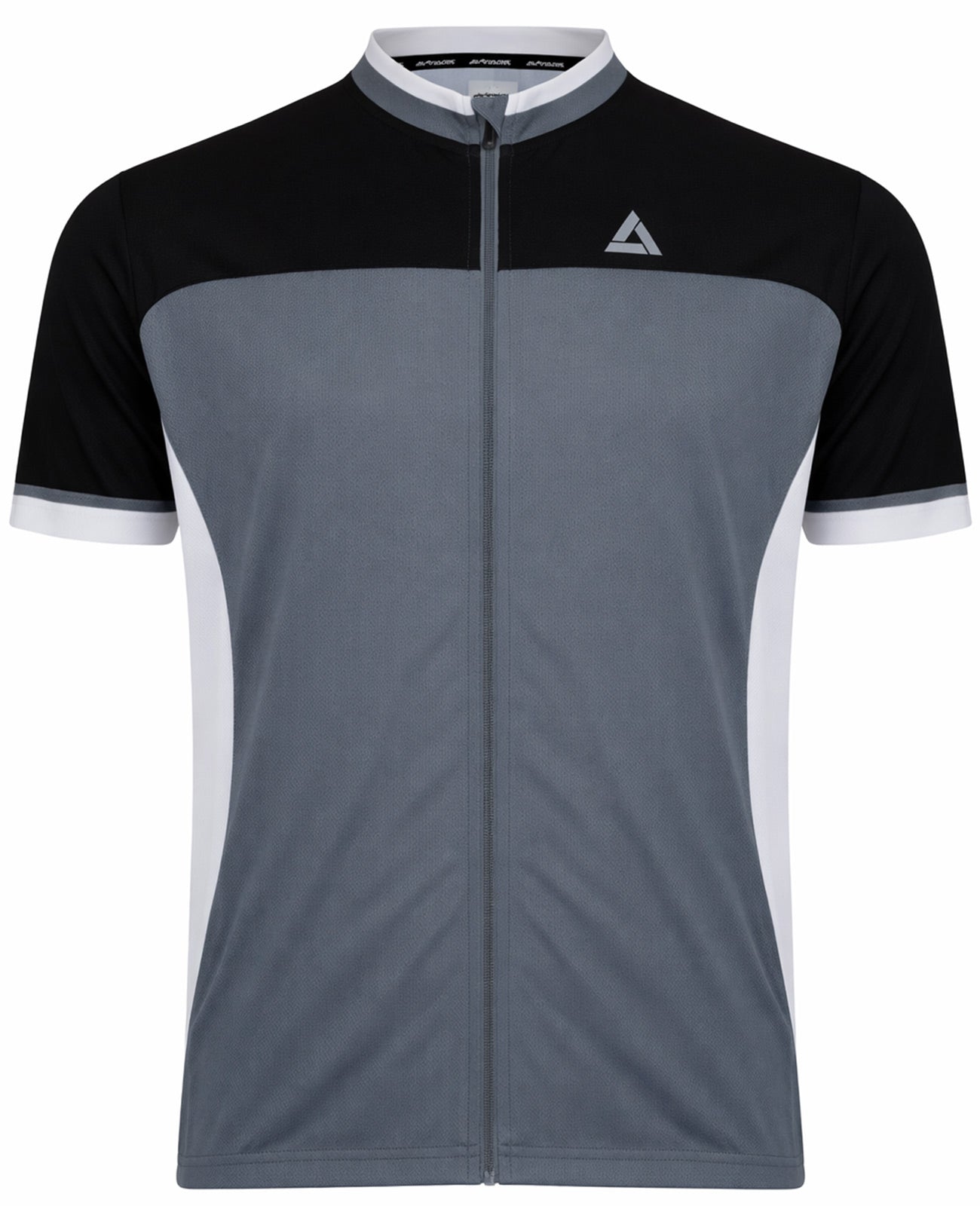 Jersey de bicicleta de manga corta de bicicleta para hombres por T II gris-negro