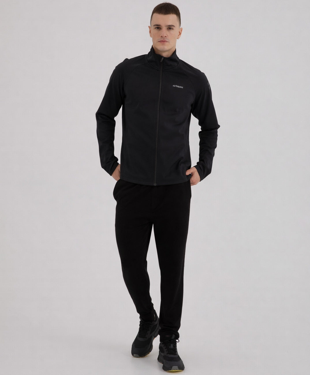 Herren Winter Fahrradjacke-Laufjacke Softshell Thermojacke Aktive Comfort Line Schwarz