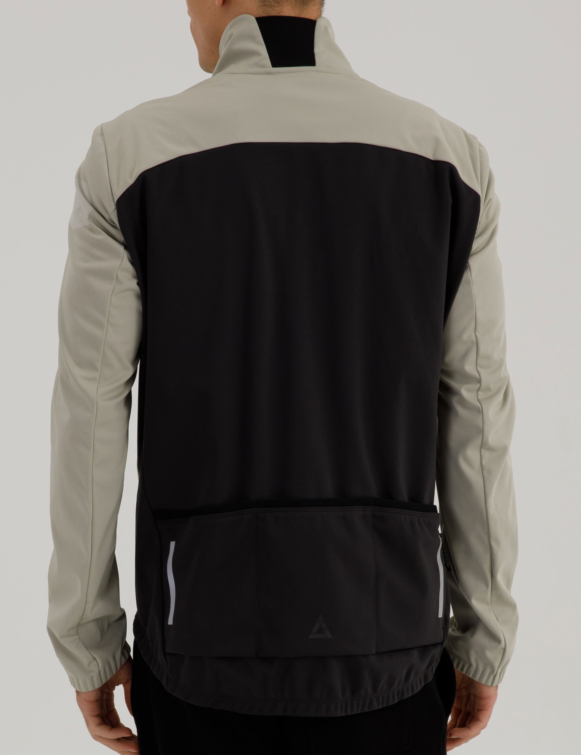 Herren Winter Fahrradjacke Softshell Thermoradjacke Advance Line Schwarz-Grau