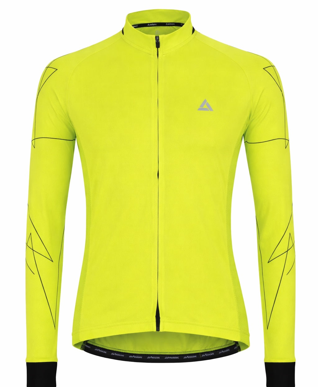 Herren Fahrradtrikot Langarm Pro Line Neon