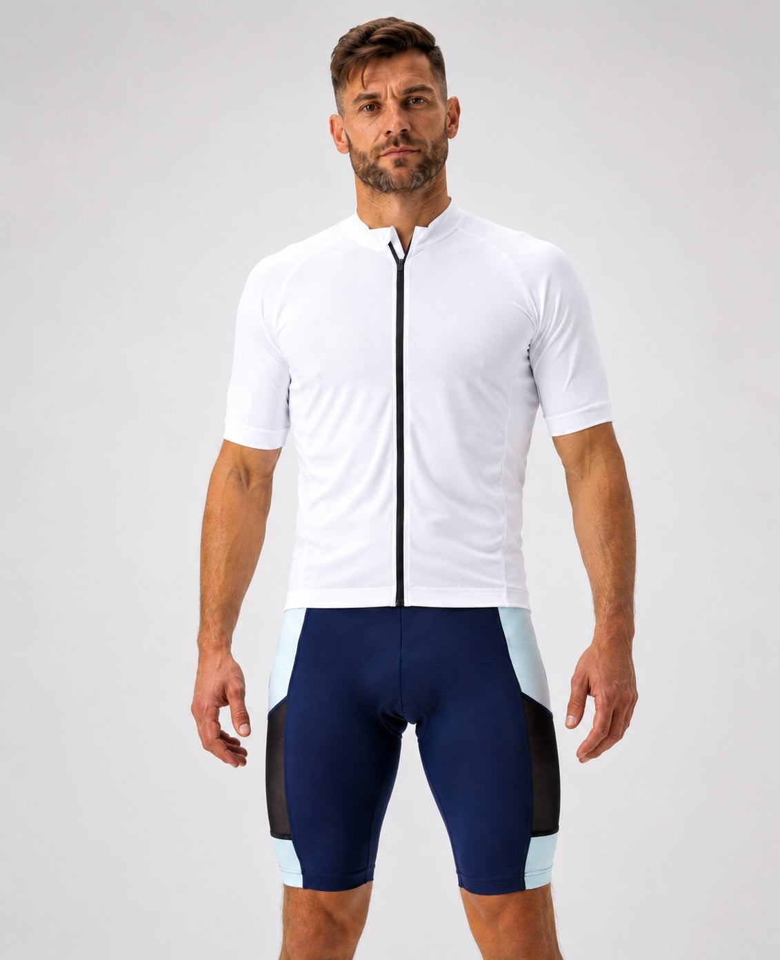 Pantalones de carrera masculino apretado por equipo azul marino