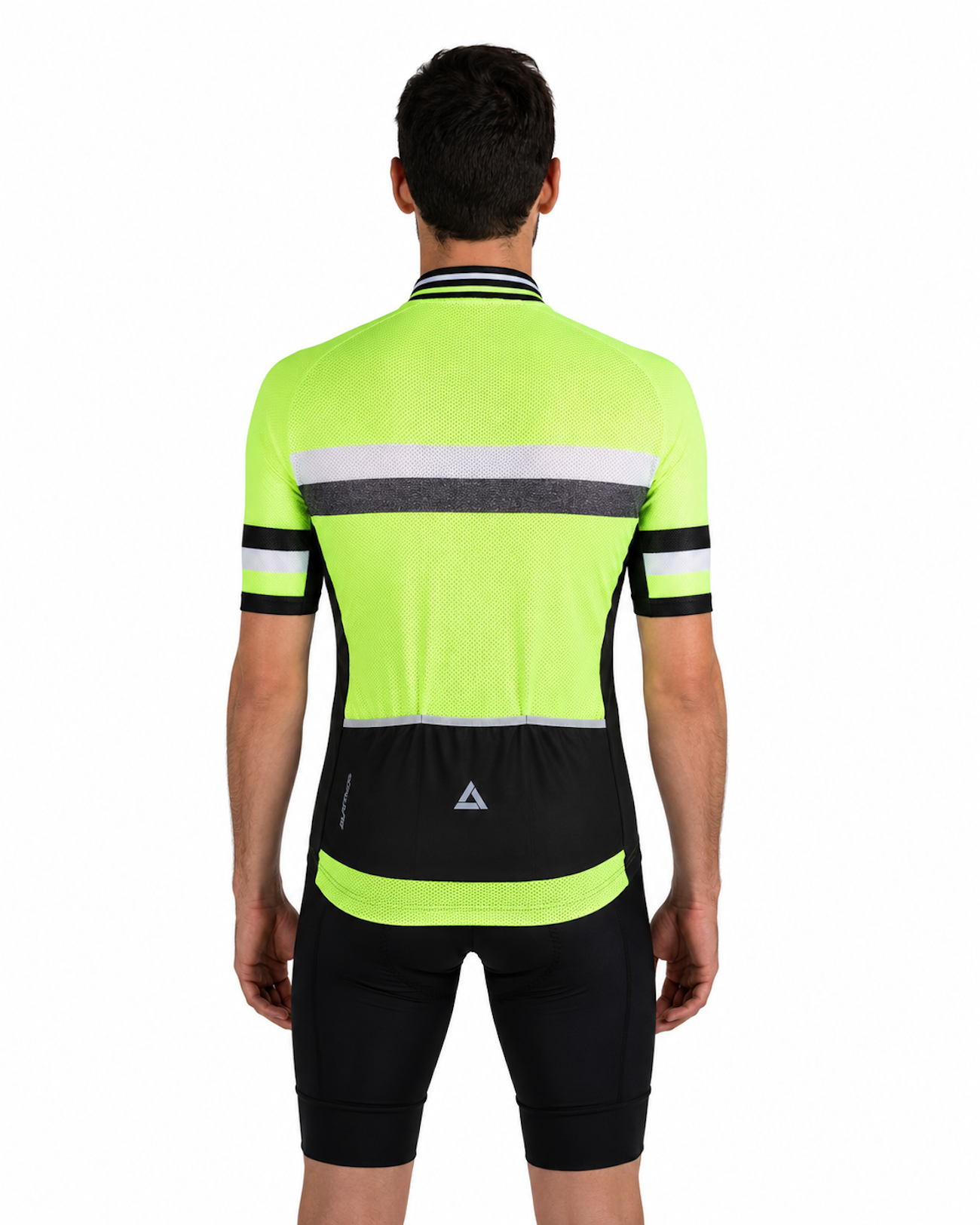 Herenfiets jersey korte mouwen per lijn III neon-black